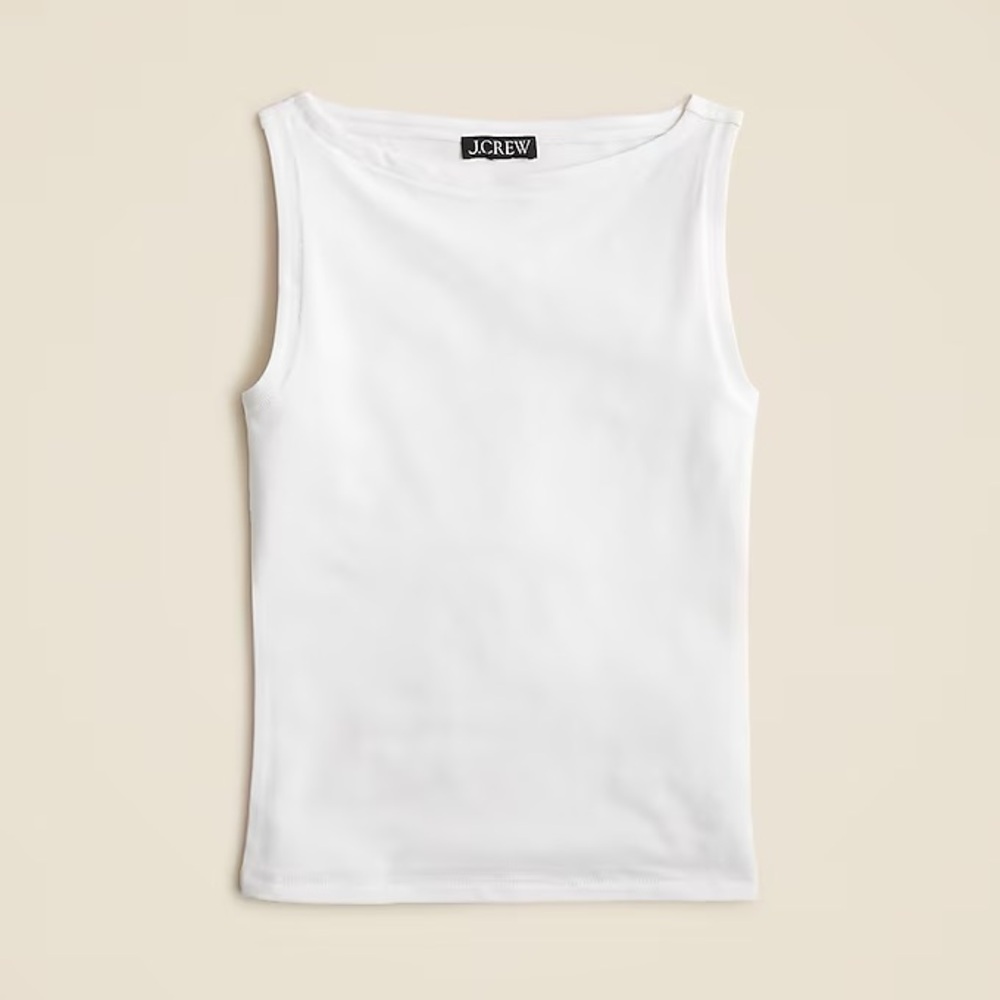 Stretch cotton shell top